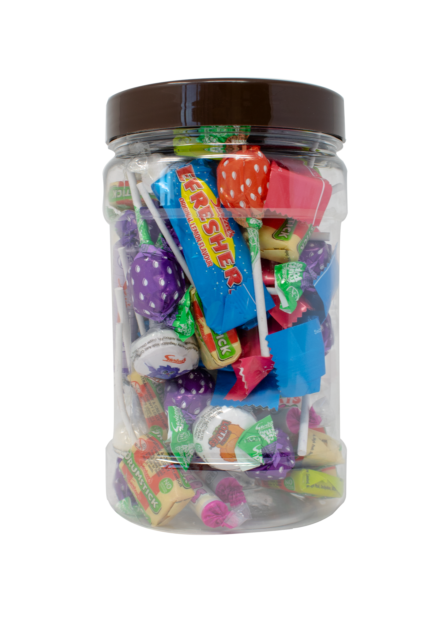 Mr Simms Plastic Sweet Jar & Brown Lid 1. 8L - 1 x 1. 8l Jar