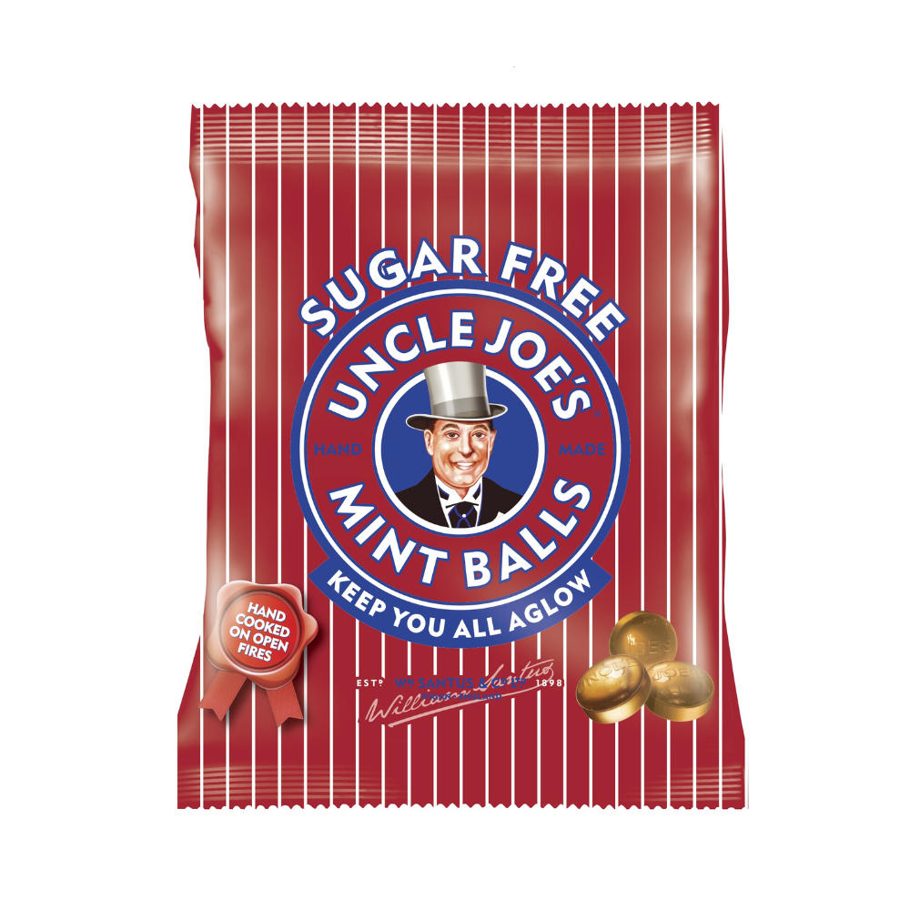 Uncle Joe's Sugar Free Mint Balls 60g - 12 x 60g Bags
