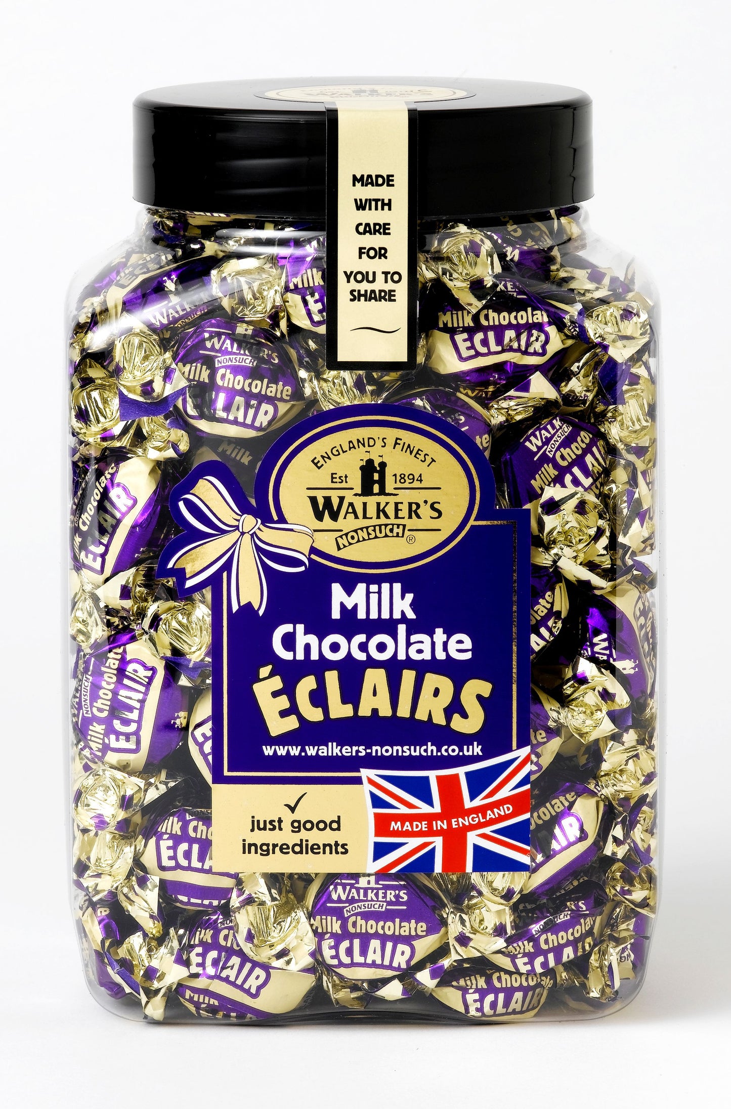 Walker's Nonsuch Milk Chocolate Eclairs Jar 1. 25kg - 1 x 1. 25kg Jar