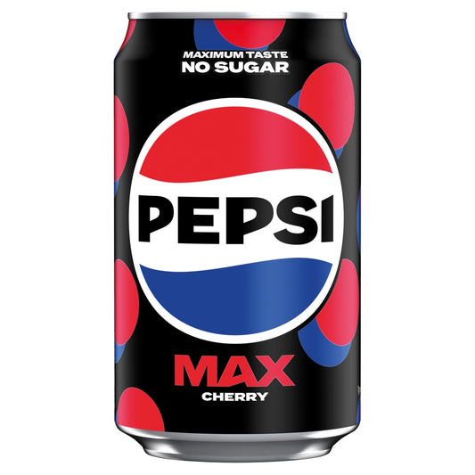 Pepsi Max Cherry Cans 330ml - 24 x 330ml Cans
