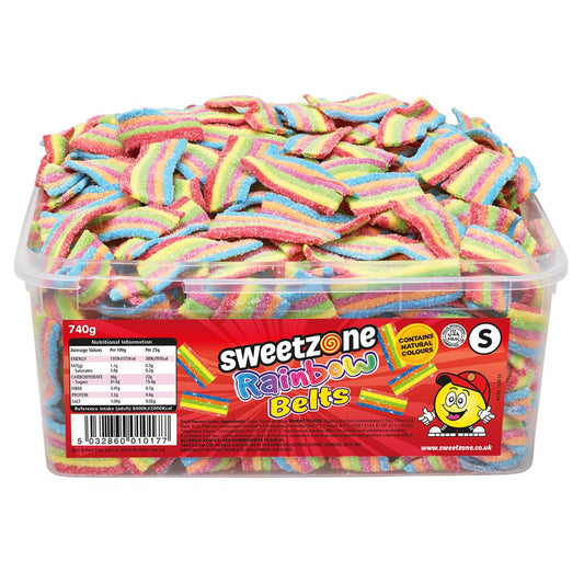 Sweetzone Rainbow Belts 1p Tub - 1 x 740g Tub
