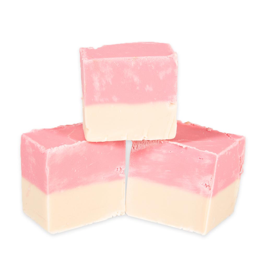 The Fudge Factory Dairy Free Strawberries & Cream Fudge 2kg - 1 x 2kg Tub