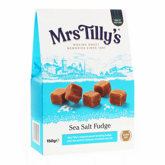 Mrs Tilly's Scottish Sea Salt Fudge Gift Box 150g - 6 x 150g Boxes