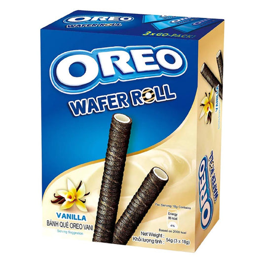 Oreo Vanilla Cream Filled Wafer Rolls 54g - 20 x 54g Boxes