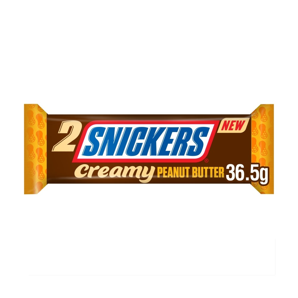 Snickers Creamy Peanut Butter & Milk Chocolate Snack Bar Duo 36. 5g - 24 x 36. 5g Bars