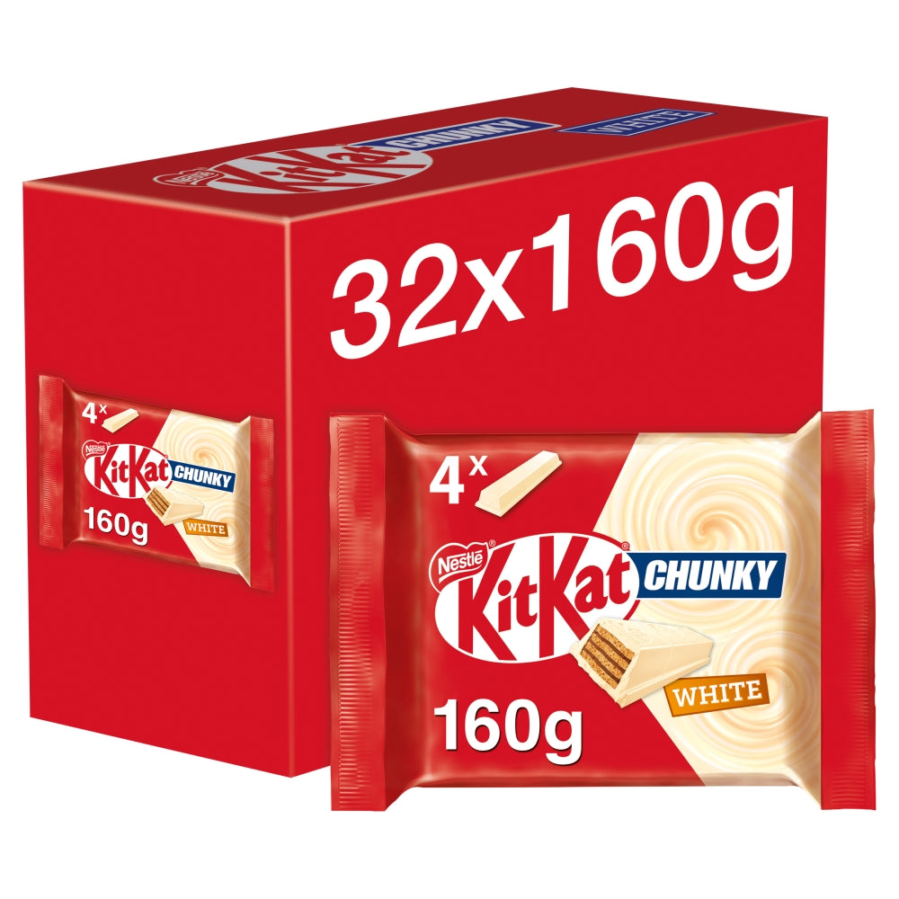 Kit Kat Chunky White Multipack 40g 4 Pack - 32 x (4 x 40g Bars)