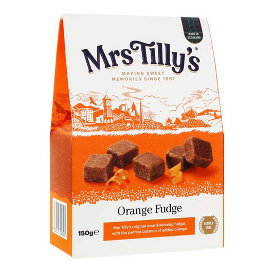 Mrs Tilly's Scottish Orange Fudge Gift Box 150g - 6 x 150g Boxes