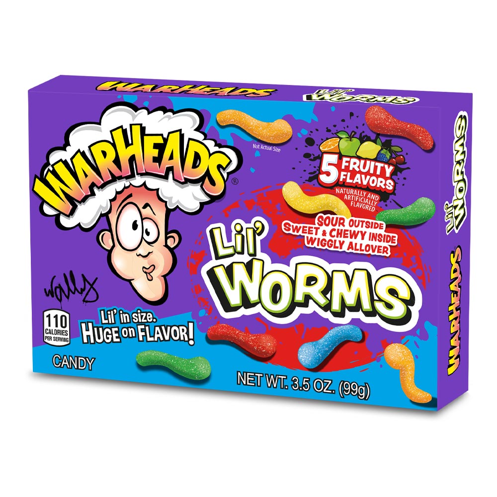Warheads Lil' Worms Theatre Box 99g - 12 x 99g Boxes