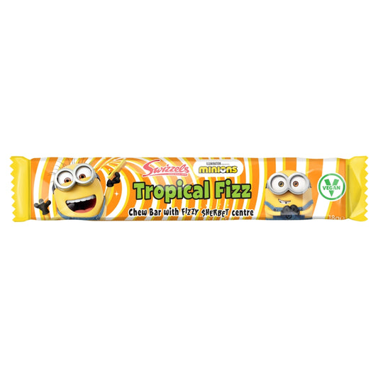 Swizzels Minions Tropical Fizz Chew Bar 18g - 60 x 18g Bars