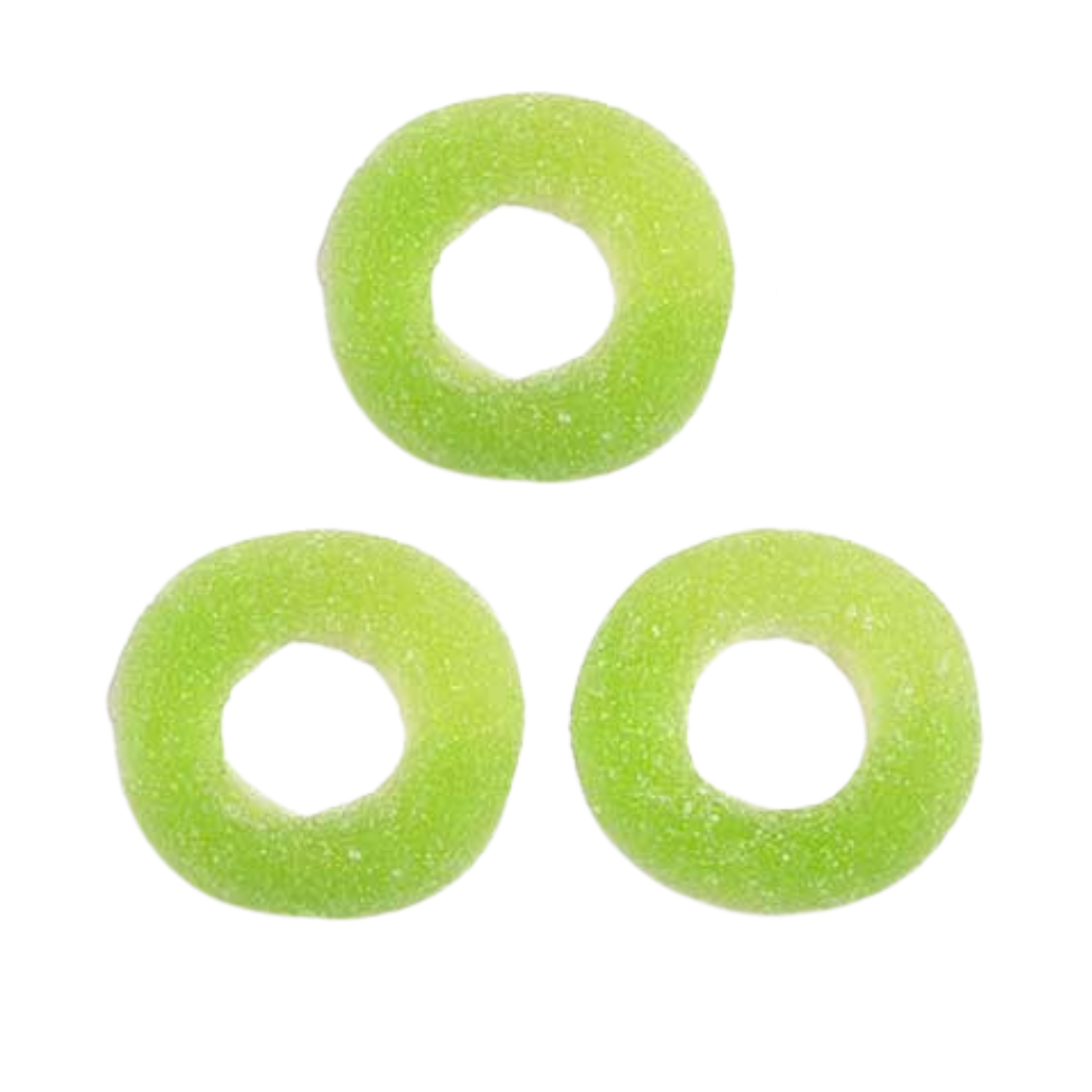 Sweetzone Sour Apple Rings Bag 1kg - 1 x 1kg Bag