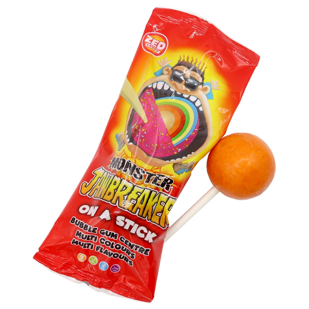 Zed Candy Monster Jawbreaker On A Stick 60g 69p PMP - 20 x 60g Lollipops