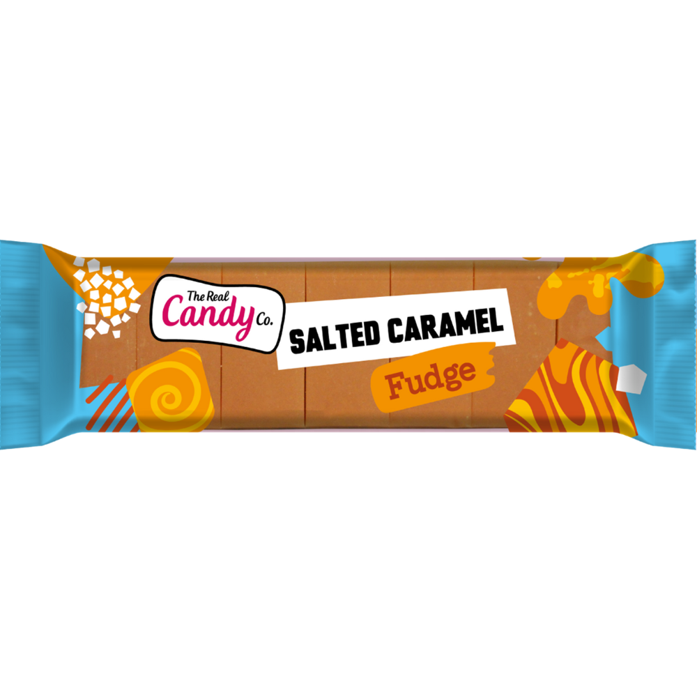 The Real Candy Co. Salted Caramel Fudge Bar 130g - 16 x 130g Bars