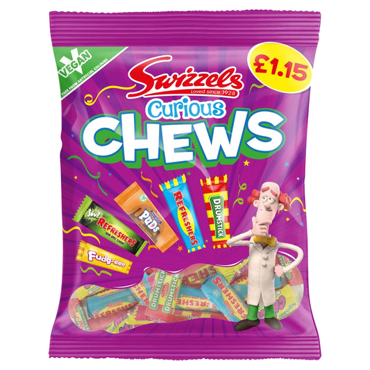 Swizzels Curious Chews 135g £1. 15 PMP - 12 x 135g Bags