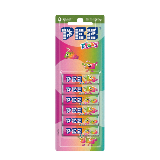 Pez Fizzy Refill 6 Pack 51g - 18 x 51g Packs