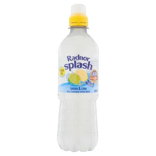 Radnor Splash Lemon & Lime Still Flavoured Spring Water Bottle 500ml - 12 x 500ml Bottles