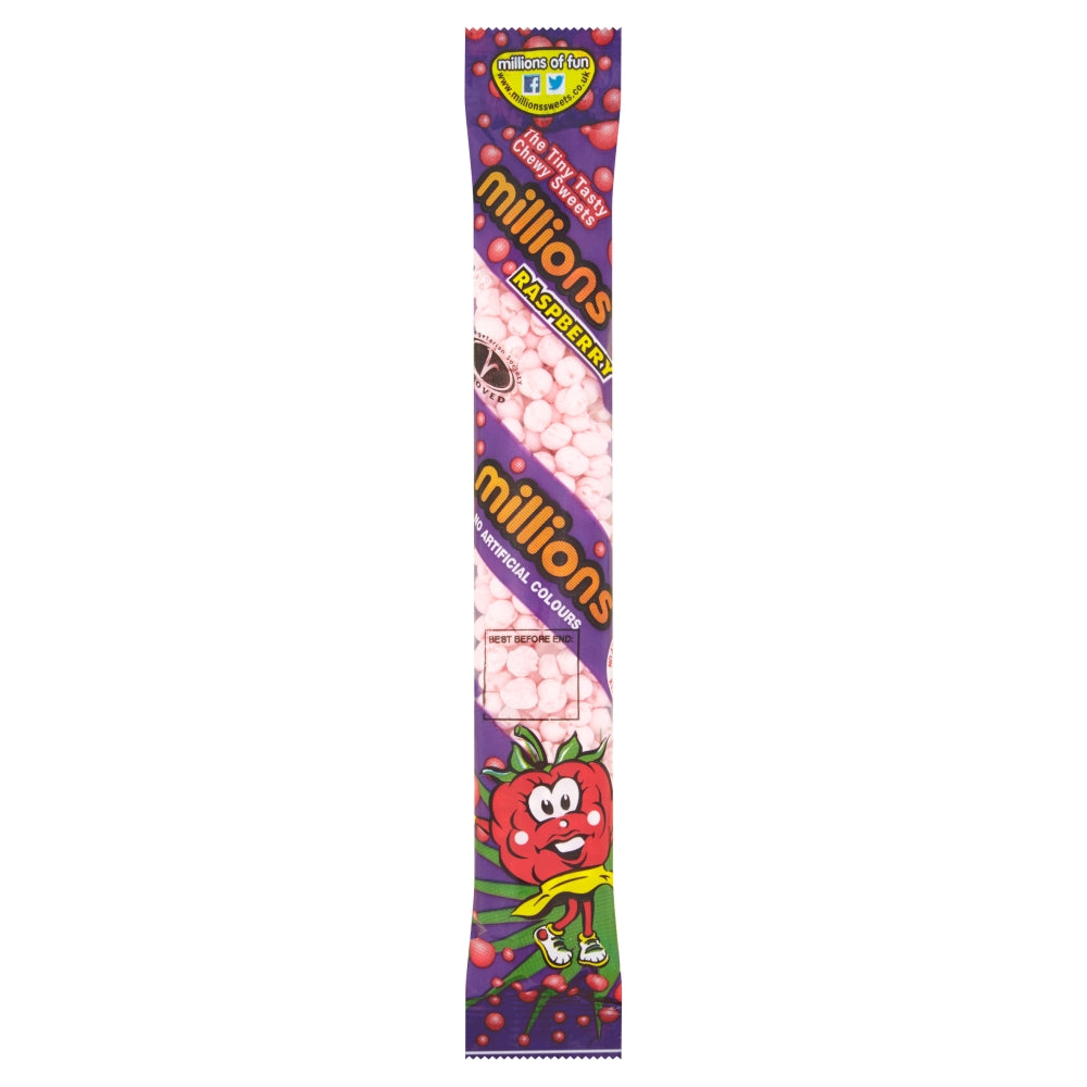 Millions Raspberry Tubes 55g - 12 x 55g Tubes
