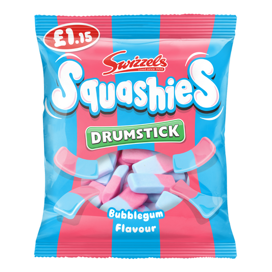 Swizzels Drumstick Squashies Bubblegum Flavour Bag 120g £1. 15 PMP - 12 x 120g Bags