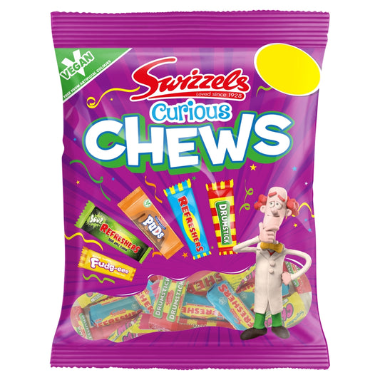 Swizzels Curious Chews Bag 135g £1. 25 PMP - 12 x 135g Bags