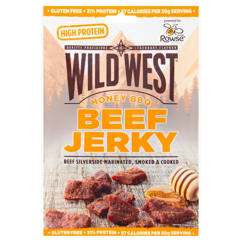 Wild West Honey BBQ Beef Jerky Pack 25g - 12 x 25g Packs