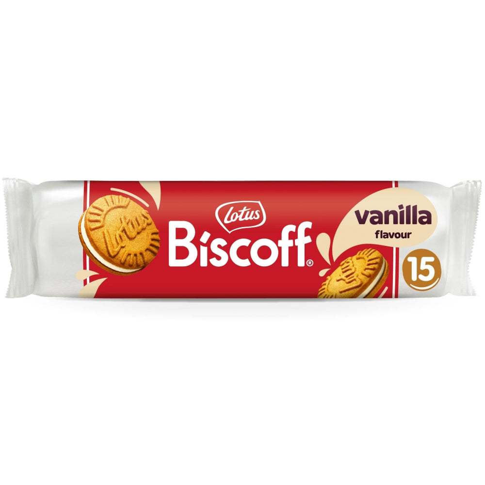 Lotus Biscoff Sandwich Vanilla Cream Biscuits 150g - 9 x 150g Packs