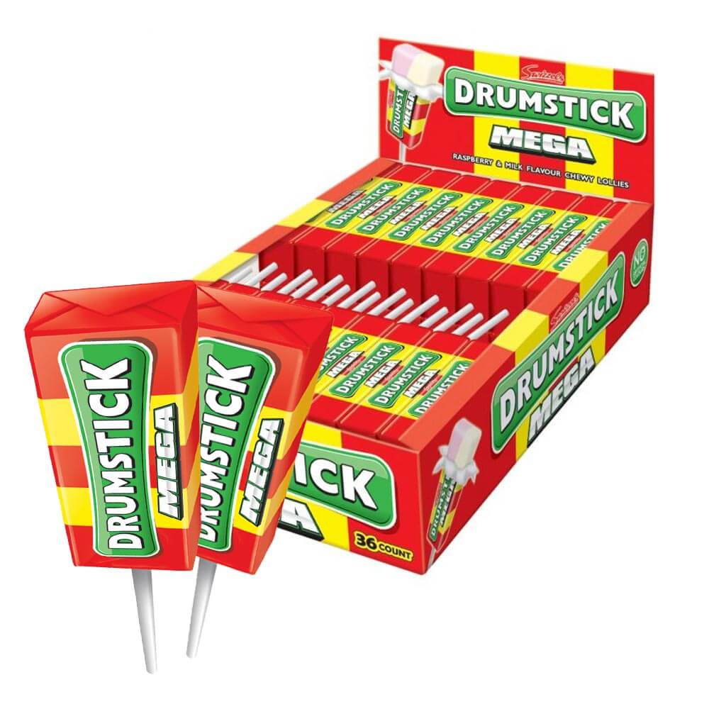 Swizzels Drumstick Mega Lollies 28g - 36 x 28g Lollipops