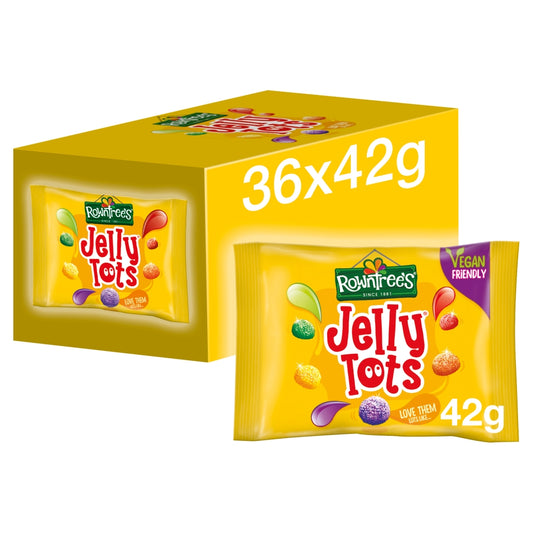 Rowntree's Jelly Tots Sweets Bag 42g - 36 x 42g Bags