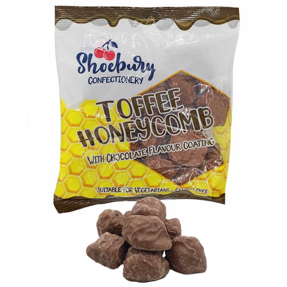 Shoebury Toffee Honeycomb Cinder Toffee Bags 150g - 14 x 150g Bags