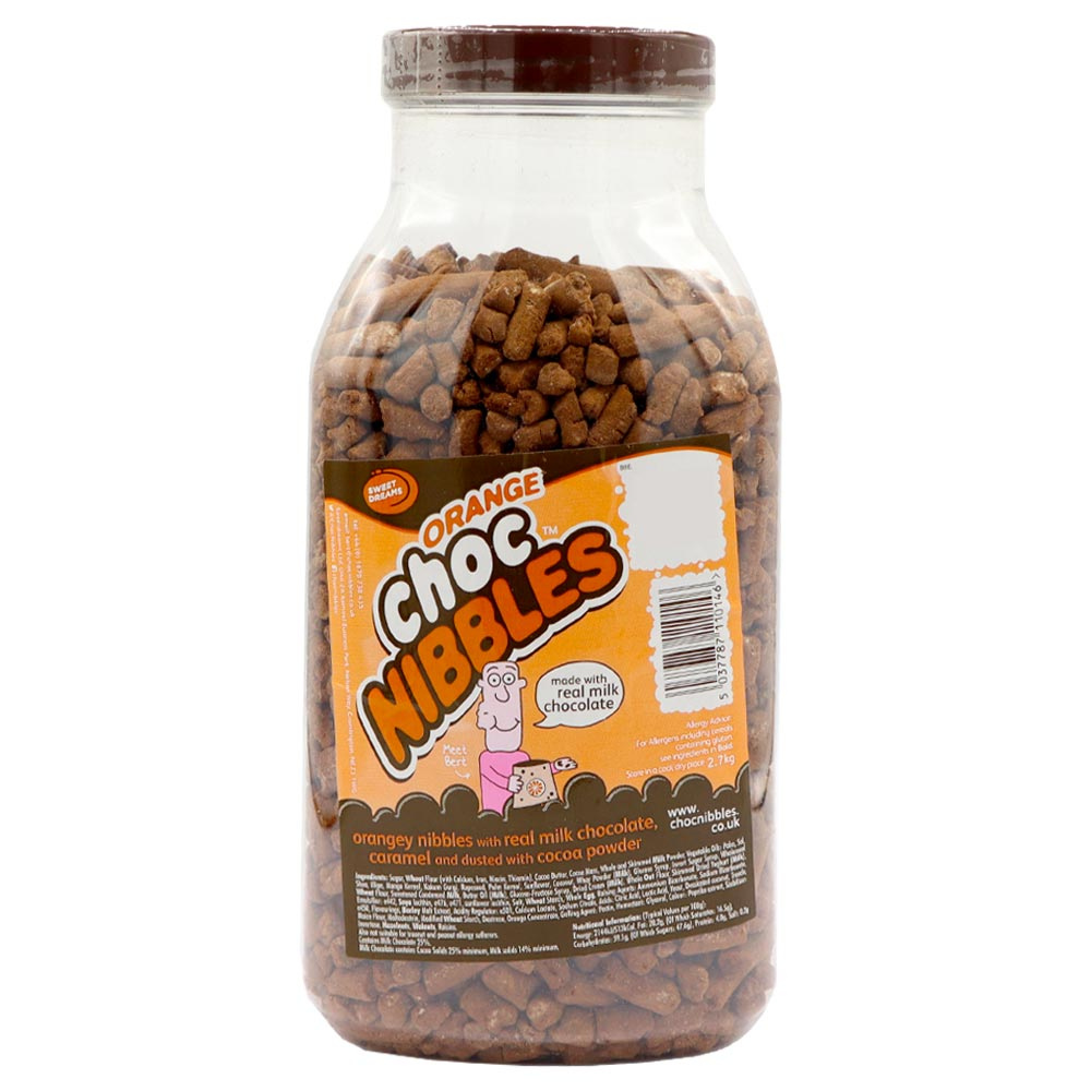 Sweet Dreams Orange Choc Nibbles Jar 2. 7kg - 1 x 2. 7kg Jar