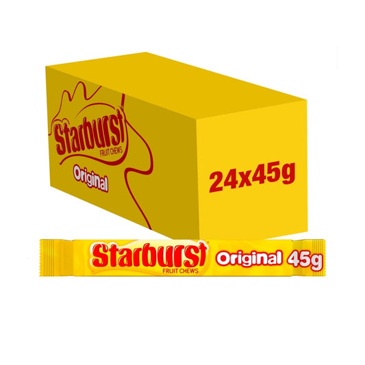 Starburst Vegan Chewy Fruit Flavoured Sweets 45g - 24 x 45g Packs