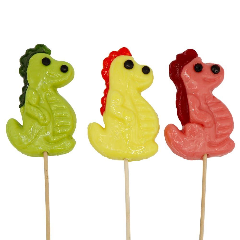 Kandy Kandy Dinosaur Pops 80g - 27 x 80g Lollipops