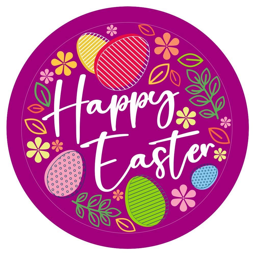 Accessories Happy Easter Labels - 1 Roll (250 Labels)