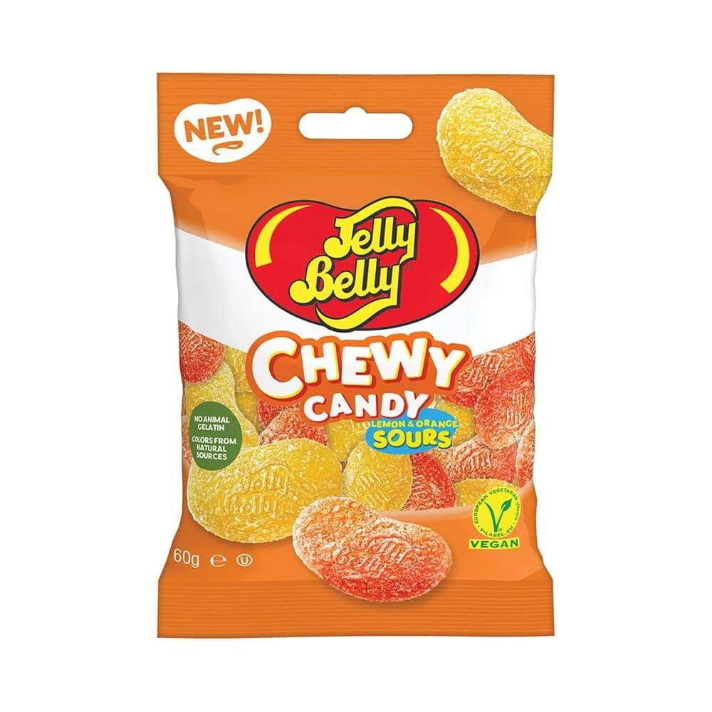 Jelly Belly Lemon & Orange Sours Chewy Candy 60g - 12 x 60g Bags