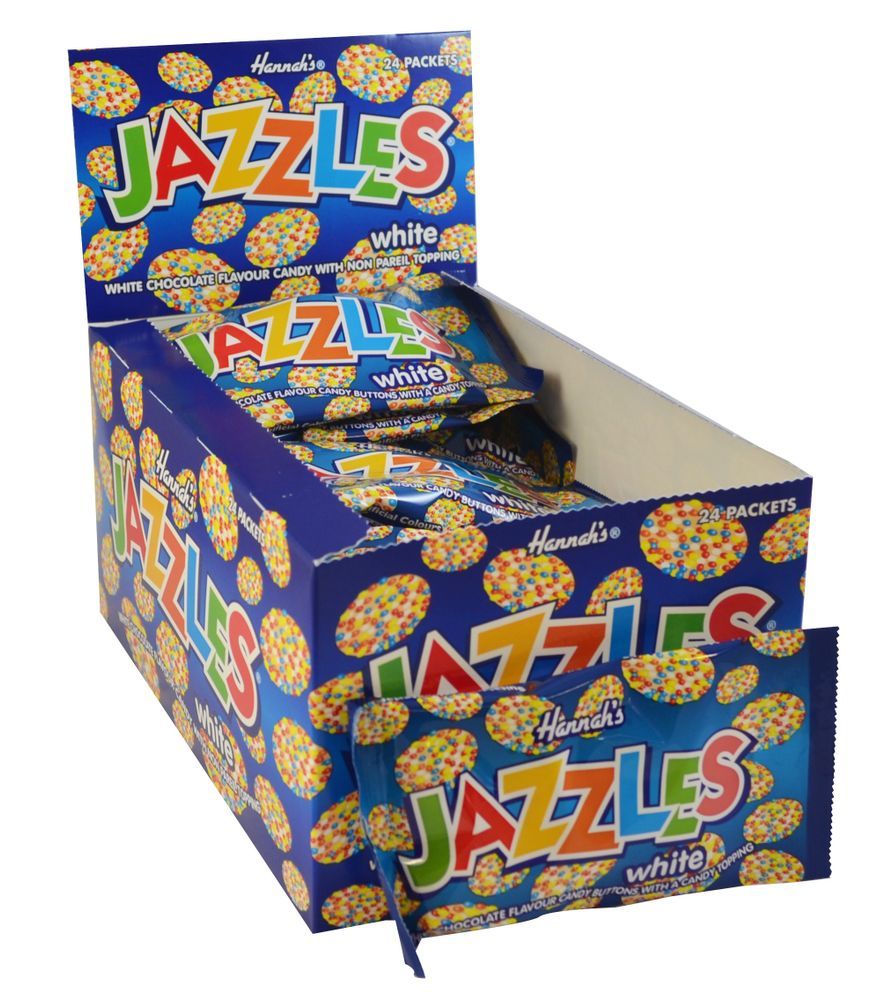 Hannah's White Chocolate Jazzles 40g - 24 x 40g