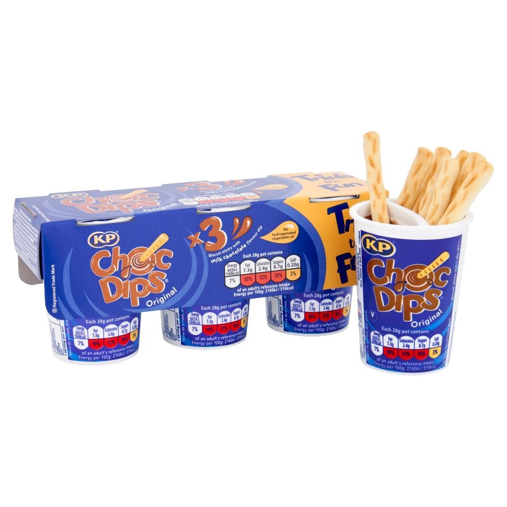 KP Choc Dips Original 84g 3 Pack - 8 x (3x28g)