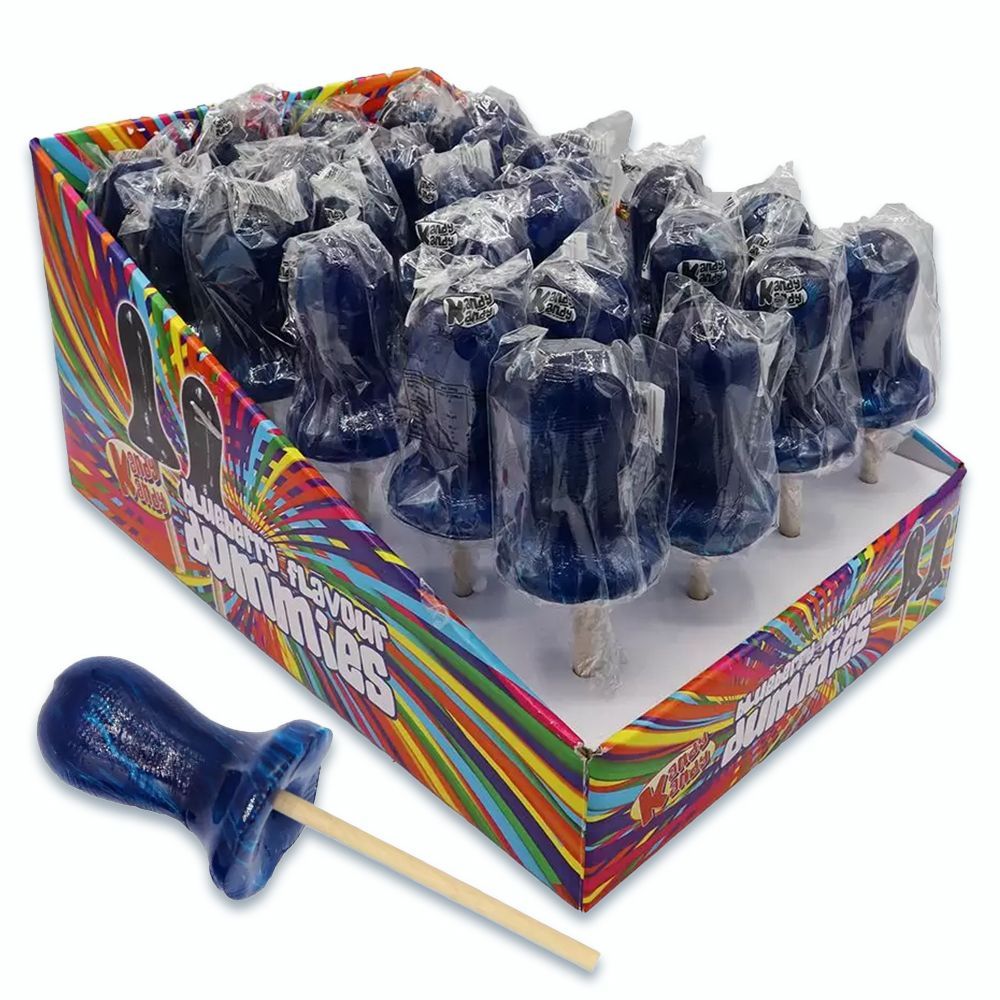 Kandy Kandy Blueberry Dummy On A Stick 60g - 24 x 60g Lollipops