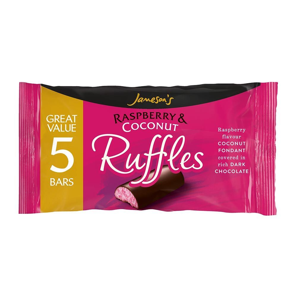 Jameson's Raspberry & Coconut Ruffles 5 Pack - 14 x 130g Packs