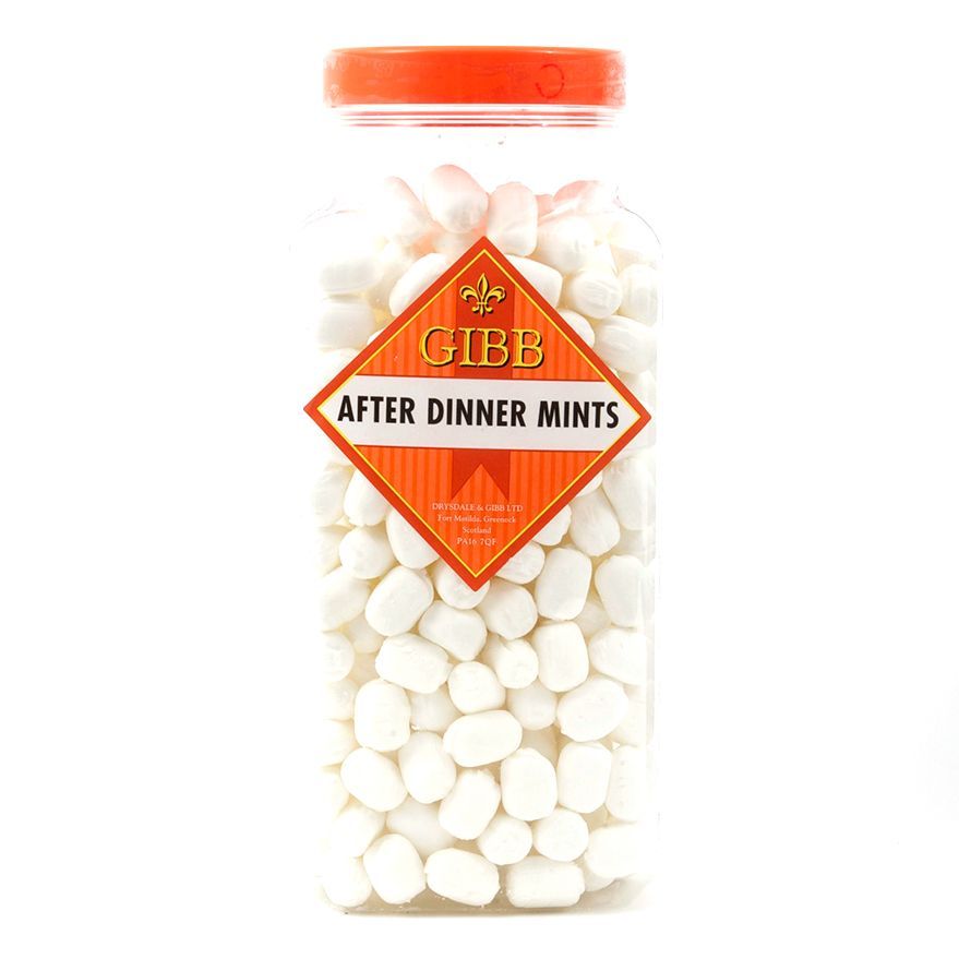Gibb After Dinner Mints Jar 2kg - 1 x 2kg Jar