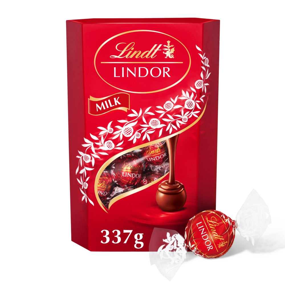 Lindt Lindor Milk Chocolate Truffles Box 337g - 1 x 337g Box