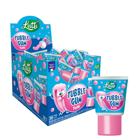 Lutti Tubble Gum Tutti Tube 35g - 18 x 35g Tubes