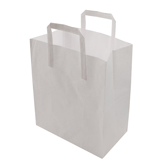 Accessories Large White Paper Carrier Bags - 100
