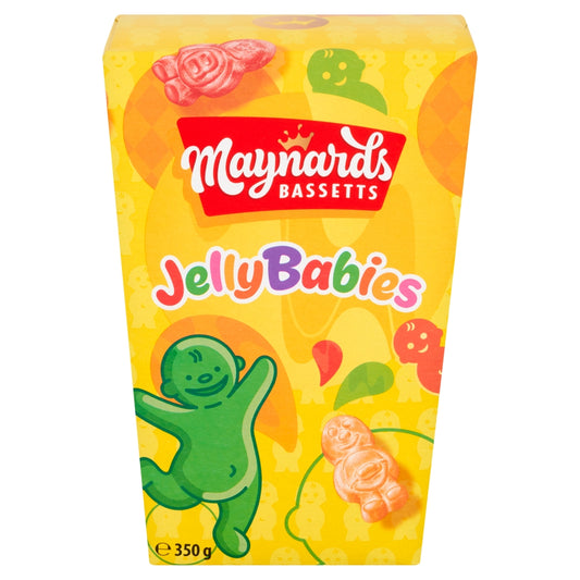 Maynards Bassetts Jelly Babies Sweets Carton 350g - 1 x 350g Box