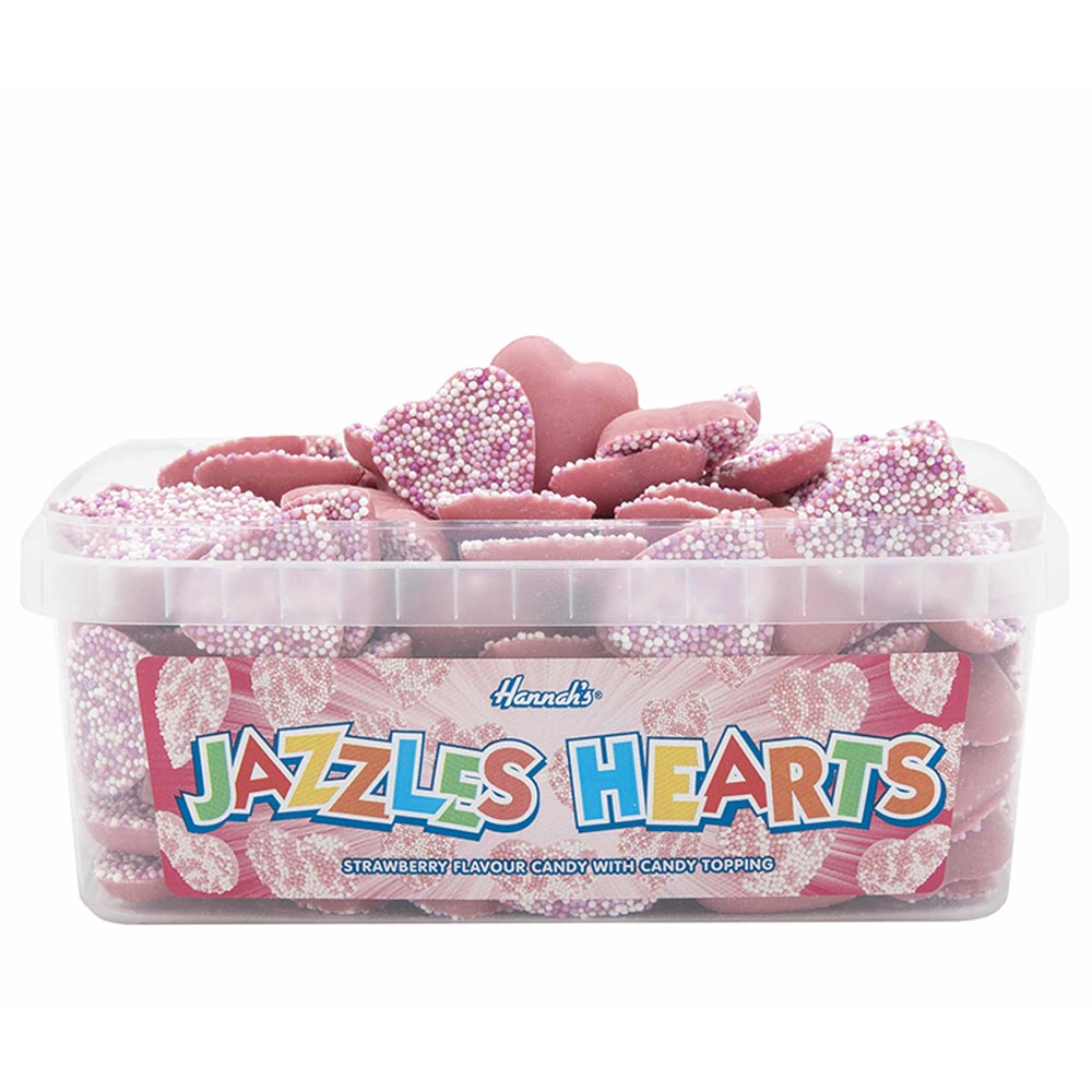 Hannah's Jazzles Hearts Tub 600g - 1 x 600g Tub
