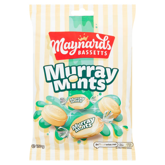 Maynards Bassetts Murray Mints Bag 193g - 12 x 193g Bags