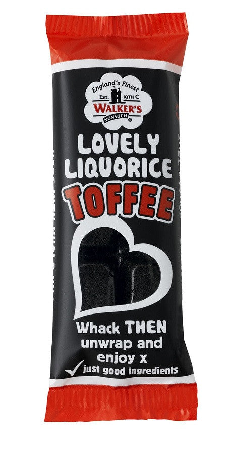 Walker's Nonsuch Lovely Liquorice Toffee Bars 50g - 24 x 50g Bars