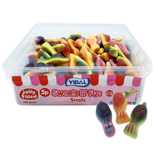 Vidal Jelly Filled Snails 5p Tub - 1 x 780kg