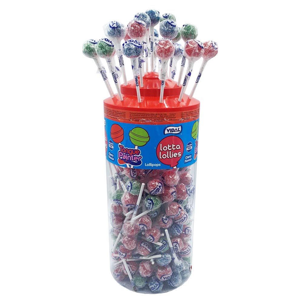 Vidal Lotta Lollies Tongue Painter Lollies Tub - 1 x 1kg Tub