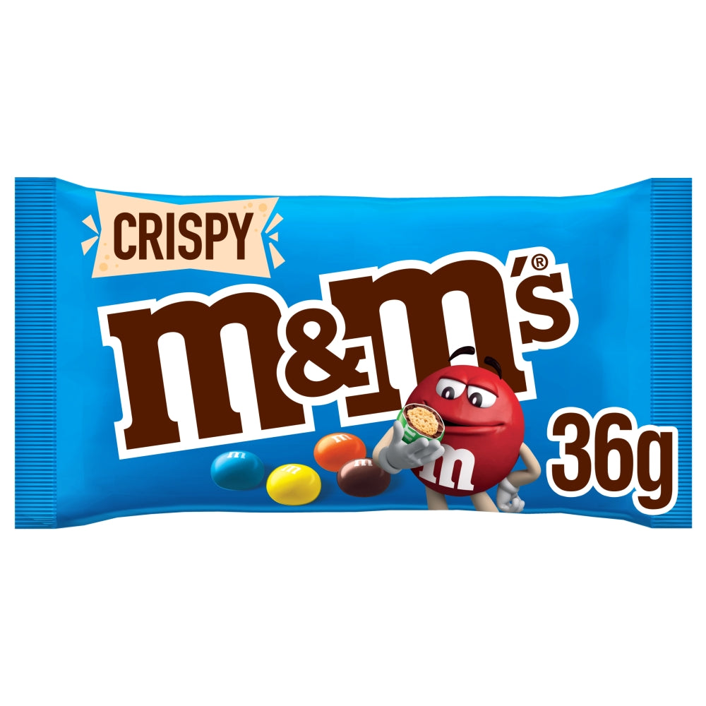M&M's Crispy Pieces & Milk Chocolate Bag 36g - 24 x 36g Bags