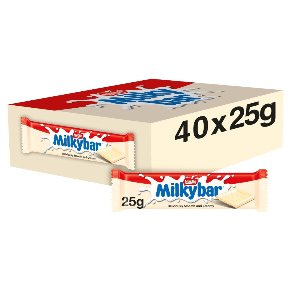 Milkybar White Chocolate Bar 25g - 40 x 25g Bars
