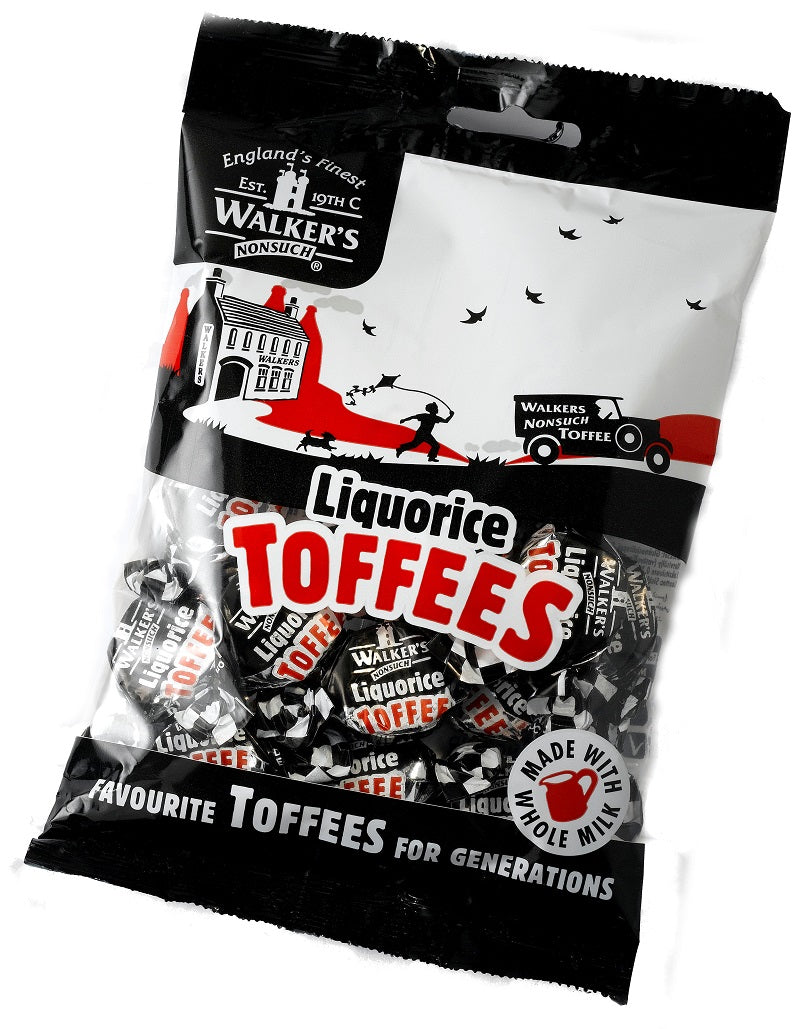 Walker's Nonsuch Liquorice Toffee Bags 150g - 12 x 150g Bags