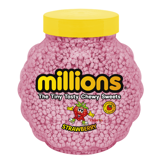 Millions Strawberry Flavour Jar 2. 27kg - 1 x 2. 27kg Jar